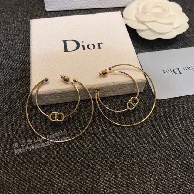 Dior飾品 迪奧經典熱銷款CD圓圈耳釘  zgd1027
